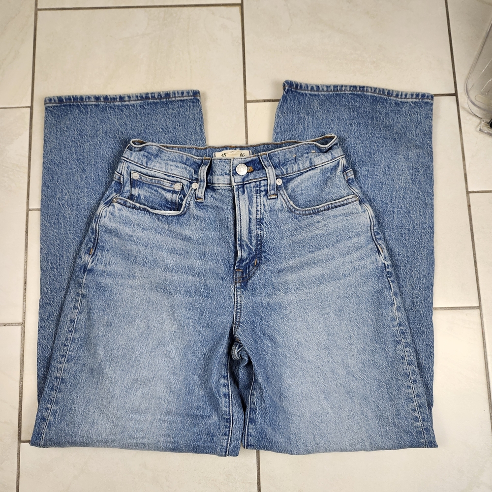 Madewell women's the perfect vintage wide leg jeans Light Indigo Blue NR475 26 - Picture 10 of 17